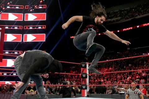 WWE2018RRAW第1330期罗林斯约战安布罗斯