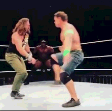 WWE9月1日上海中国行塞纳竟用新终结技！太酷炫 帅得我眼泪掉下来