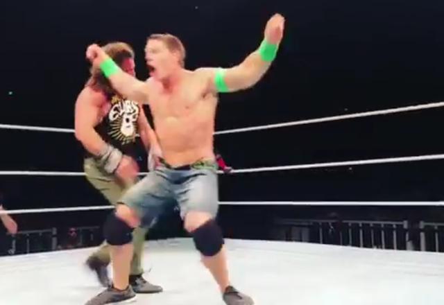 WWE9月1日上海中国行塞纳竟用新终结技！太酷炫 帅得我眼泪掉下来