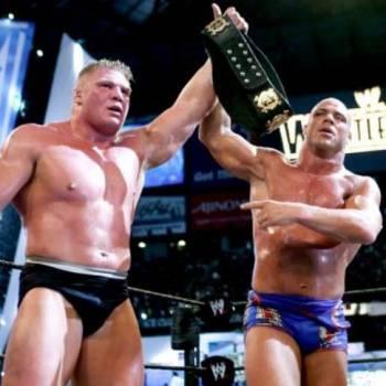 WWE最难打破的纪录之一！布洛克莱斯纳年仅25岁成WWE冠军
