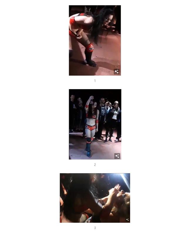 摔角比赛恶心一幕!WWE女子选手当众取出姨妈巾塞入对手口中 摔角比赛恶心一幕!WWE女子选手当众取出姨妈巾塞入对手口中