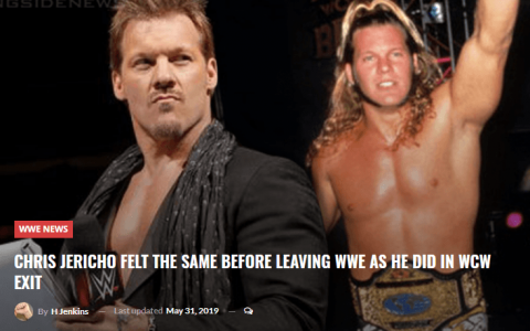 克里斯杰里科表示离开WWE跟当初离开WCW目的一样