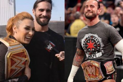 WWE赛斯罗林斯和老婆发自拍照CM朋克与其互动，真香？