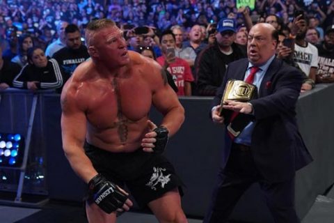 WWE布洛克莱斯纳秒杀科菲成新冠军却引出了他最害怕的人