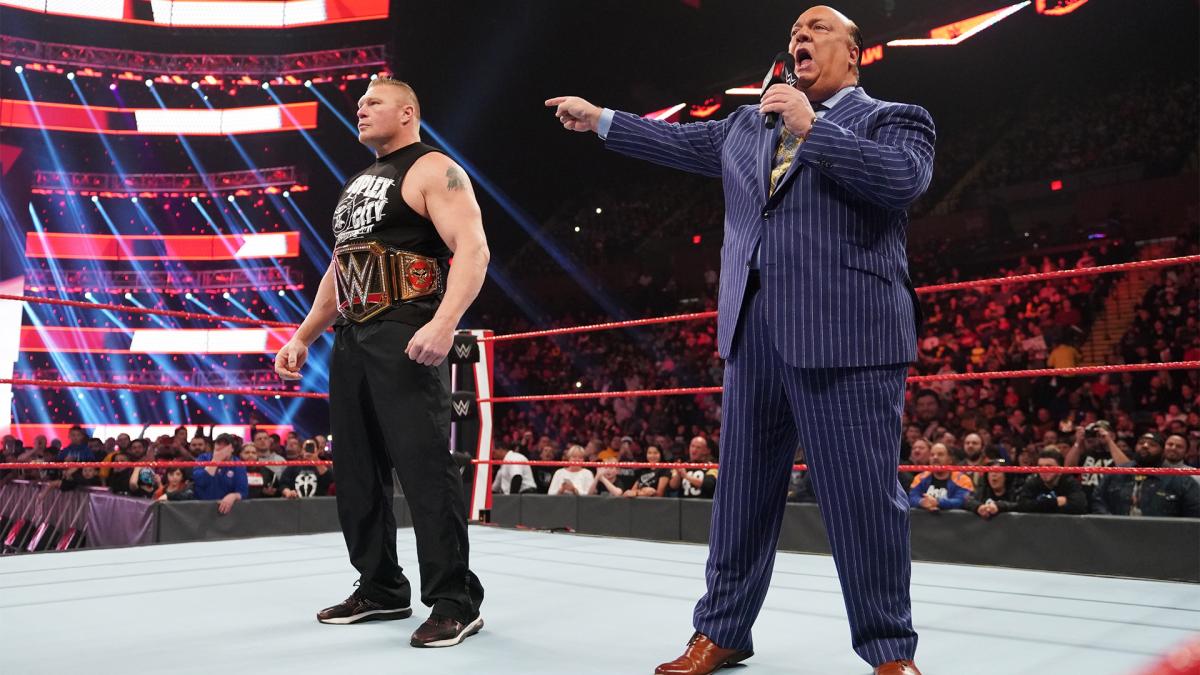 WWE2019RAW第1380期:布洛克莱斯纳和保罗海曼去RAW兴师问罪