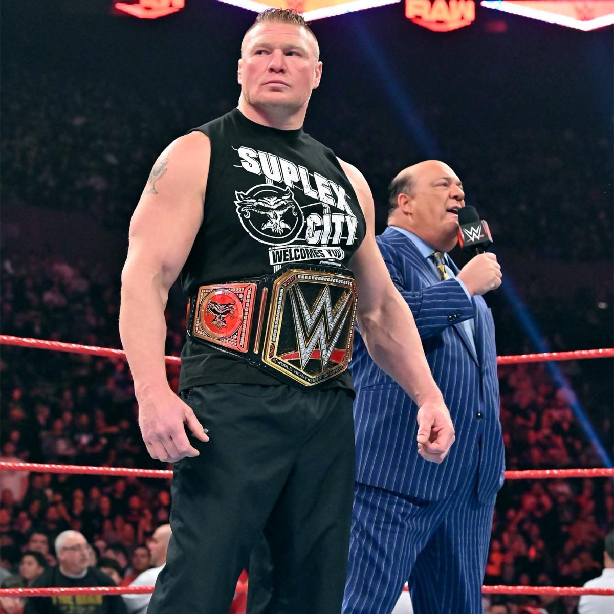 WWE2019RAW第1380期:布洛克莱斯纳和保罗海曼去RAW兴师问罪