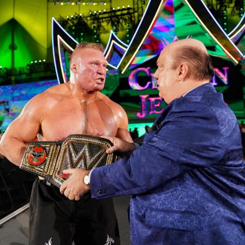 WWE冠军赛-布洛克莱斯纳vs.凯恩·维拉斯奎兹精彩抓拍