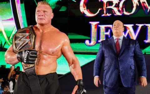 WWE冠军赛-布洛克莱斯纳vs.凯恩·维拉斯奎兹精彩抓拍