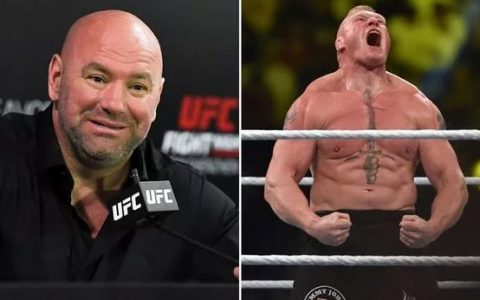 UFC主席（Dana White）和WWE冠军布洛克莱斯纳