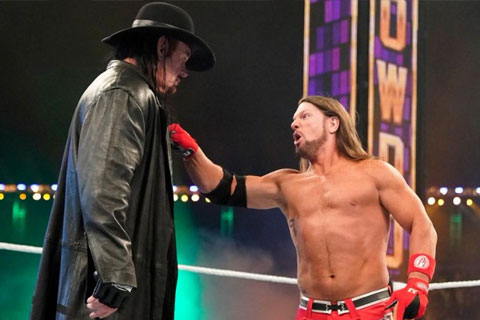 WWE超级巨星 AJ斯泰尔斯和送葬者