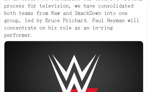 WWE重磅消息！保罗·海曼卸任RAW执行理事，WWE给出合理原因