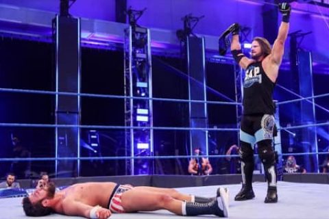 WWE巨星-AJ斯泰尔斯拿着二线的冠军,却操着一线剧情的心!