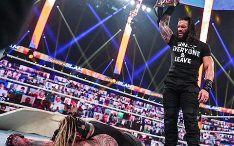 WWE新战神！罗曼·雷恩斯2020年胜率高达百分之九十，谁能赐他一败？
