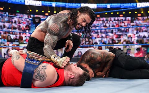 WWE新战神！罗曼·雷恩斯2020年胜率高达百分之九十，谁能赐他一败？