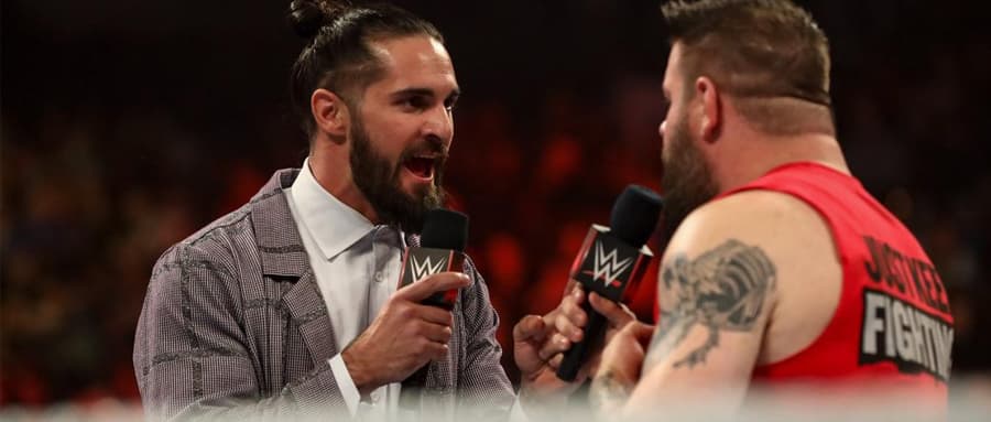 WWE RAW 第1503期:凯文欧文斯和赛斯罗林斯发生冲突