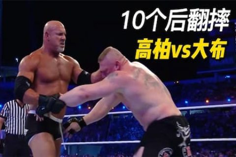 50岁高柏重返WWE，和布洛克上演冠军赛，被打了10个德式后翻摔