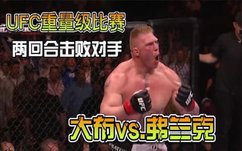 UFC地面王者布洛克，对战重量选手弗莱克，第二回合地面TKO对手