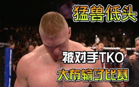 猛兽也有低头时！这是布洛克最难过的一场比赛，两分钟被对手TKO
