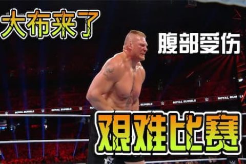 大布腹部受伤，被对手多次跳跃式攻击，无奈使出必杀技“木村锁”