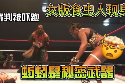 女版食虫人现身独立摔角联盟，击败对手后获得食虫人高蛋白奖赏