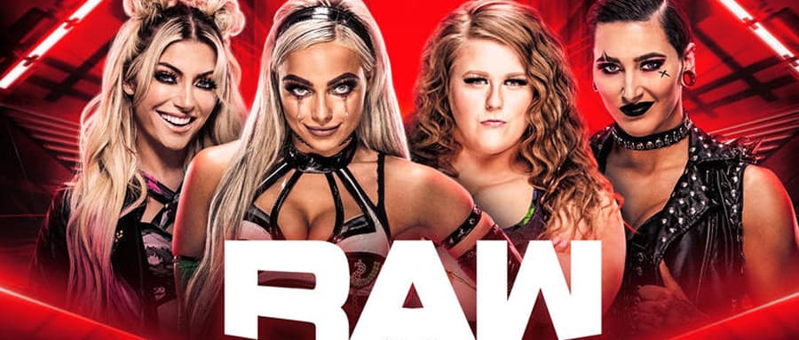 WWE RAW 第1515期:阿莱克萨布利斯、丽芙摩根VS露珠和雷亚里普利将进行一场争夺第一赛