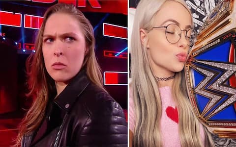 丽芙摩根在WWE SD节目中与当前的对手隆达罗西合作