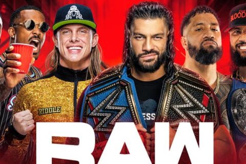 WWE RAW 第1522期：在一场六人大战中，老铁，街头小子和血统发生冲突