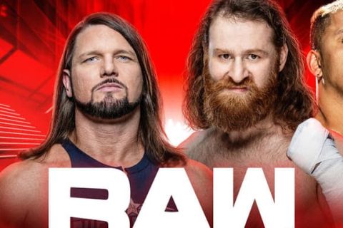 WWE RAW 第1531期：萨米辛代表血统对战AJ，神秘人雷尔对战赛斯罗林斯，里德尔对战达米安普利斯特