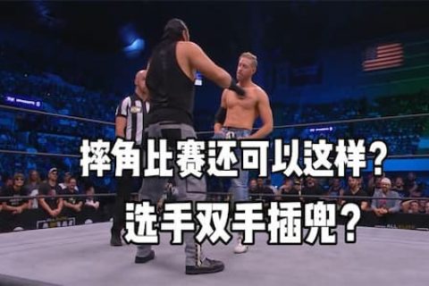 这绝对是摔角届的奇葩选手之一，比赛开始双手插兜，就像过家家