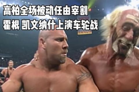 WCW双打赛，霍根和凯文纳什vs战神高柏和瑞克弗莱尔！瑞克有和没有一样，捡漏还被揍