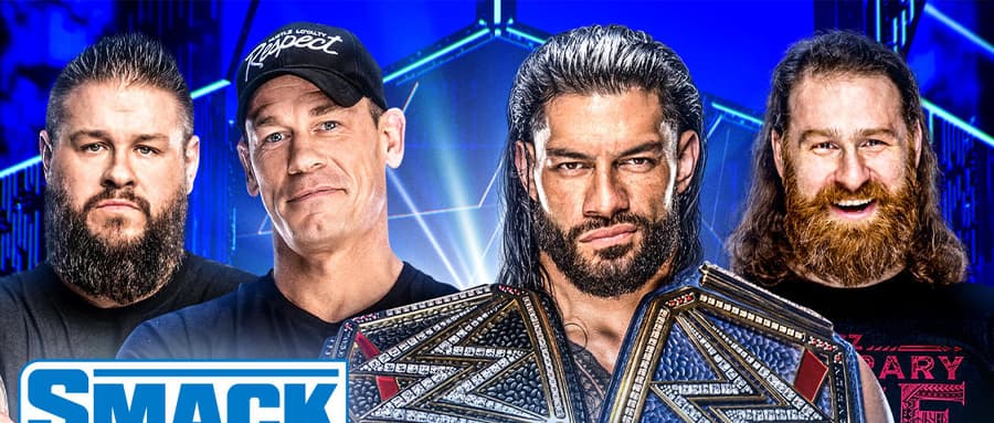 WWE SmackDown 第1219期:约翰塞纳回归,携手凯文欧文斯对抗罗曼雷恩斯和萨米辛