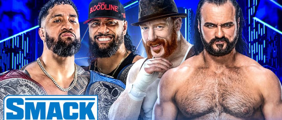 WWE SmackDown 第1220期:德鲁希莫斯好兄弟搭档挑战乌索兄弟毋庸置疑双打冠军
