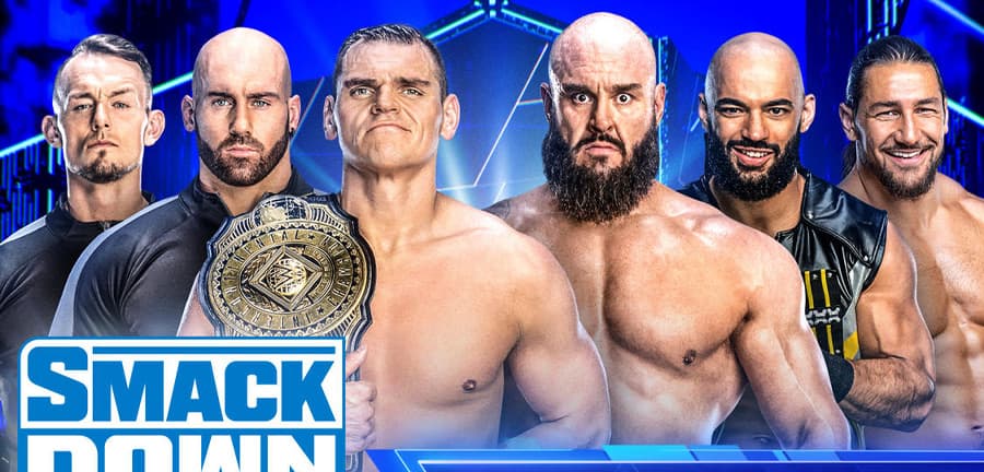 WWE SmackDown第1227期:布朗斯图曼联合李科学和狂欢莫斯迎战帝国军团