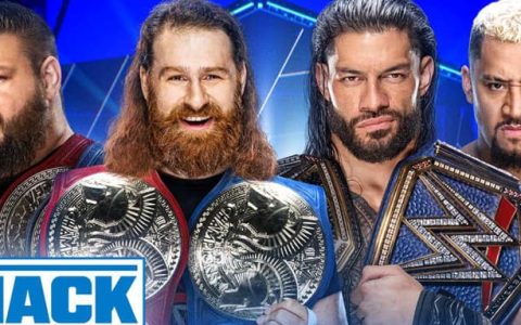 WWE SmackDown第1240期：罗曼雷恩斯和索洛西科亚突袭KO秀，冠军之夜大赛前面对面