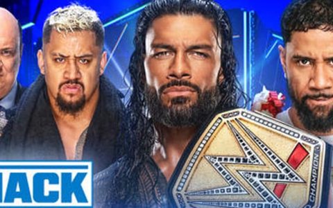WWE SmackDown第1248期：罗曼雷恩斯和杰乌索面对面商议夏季狂潮大赛的比赛协议