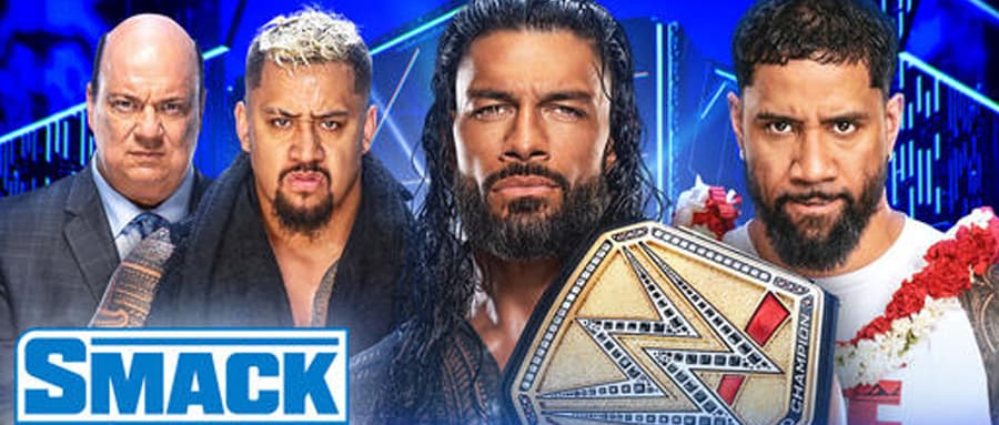 WWE SmackDown第1248期:罗曼雷恩斯和杰乌索面对面商议夏季狂潮大赛的比赛协议