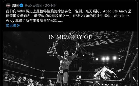 突发：备受喜欢的摔角手因病去世，众多WWE选手发文悼念