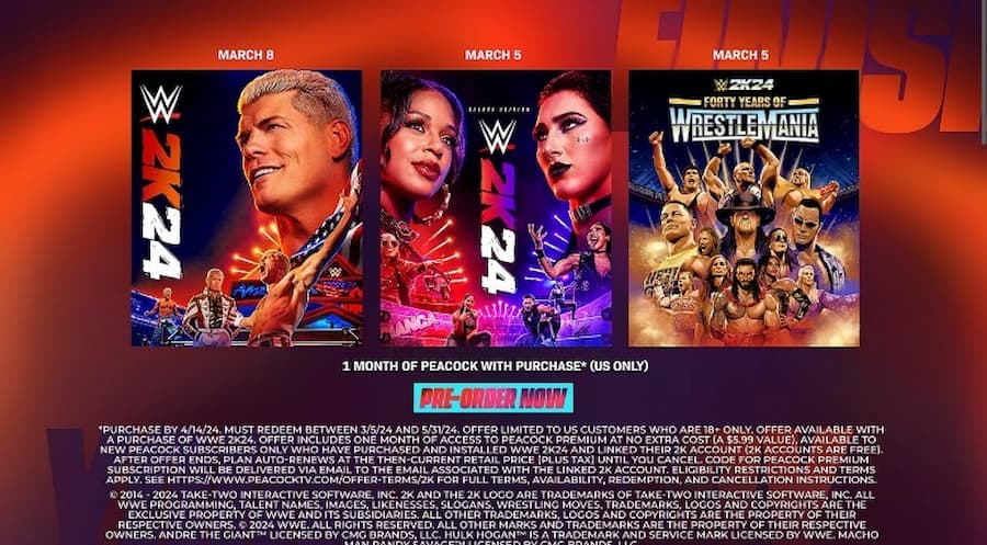 布洛克·莱斯纳从WWE 2K24《摔角狂热40周年》封面中被移除