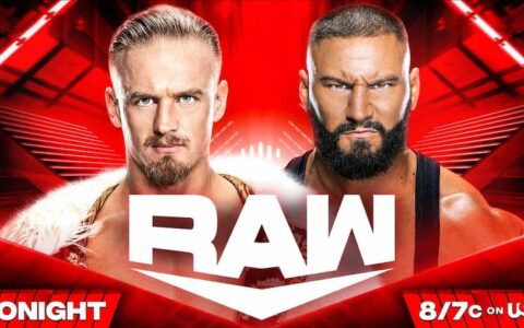 WWE RAW第1620期：伊利亚·德拉古诺夫和布朗布雷克一对一较量
