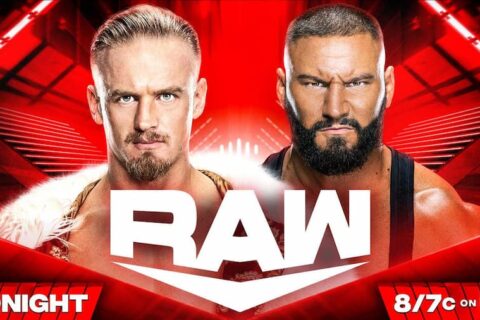 WWE RAW第1620期：伊利亚·德拉古诺夫和布朗布雷克一对一较量