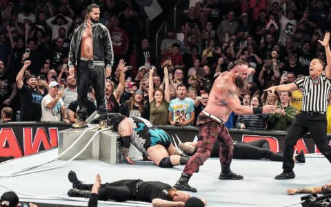 WWE RAW第1636期：罗林斯的回归让里德输掉了最后一场与人间怪兽的比赛