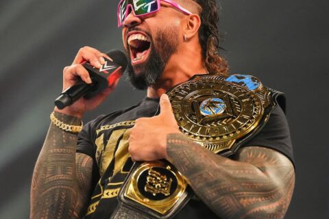 Jey Uso秀出全新WWE洲际冠军腰带，这颜值，直接爆表！