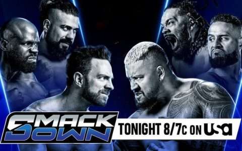 WWE SmackDown第1322期：LA骑士和安德拉德迎战阿波罗科鲁兹与索罗西科亚和雅各布法图和塔玛汤加