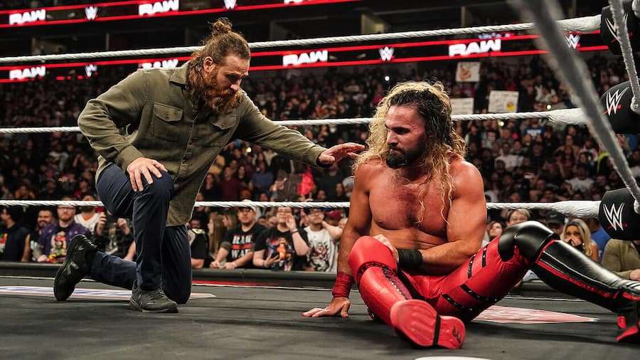 WWE RAW第1652期:德鲁麦金泰尔对扎恩发起猛烈攻击,扎恩意外击倒了罗林斯