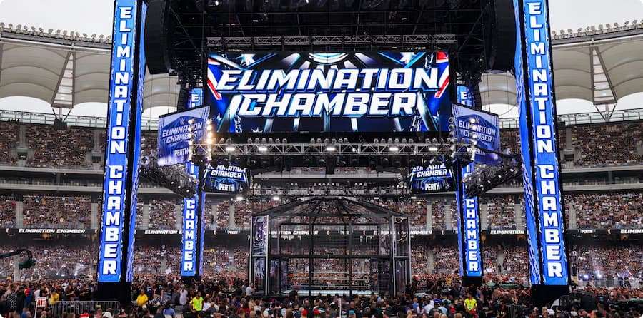 WWE“铁笼密室淘汰赛”2025现场布置首度曝光
