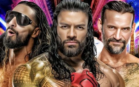 罗曼·雷恩斯（Roman Reigns）、赛斯·罗林斯（Seth Rollins）和CM朋克（CM Punk）
