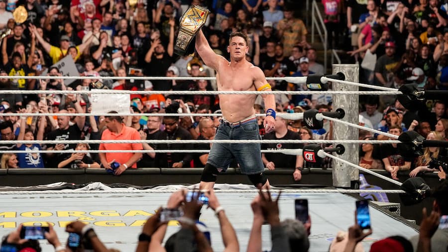 爆裂震撼大赛(Backlash)主赛事中,约翰·塞纳(John Cena)