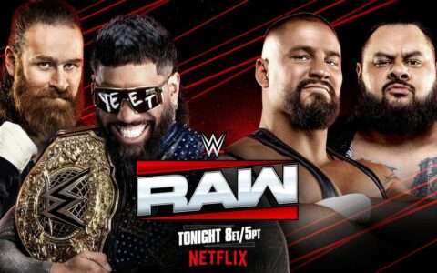 【已更新】WWE RAW第1671期：萨米·辛和杰·乌索对阵布朗·布雷克和布朗森·里德