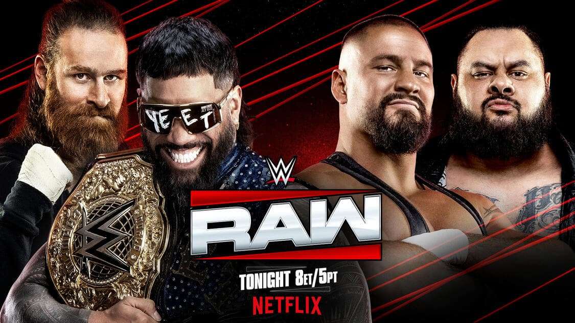 【已更新】WWE RAW第1671期:萨米·辛和杰·乌索对阵布朗·布雷克和布朗森·里德