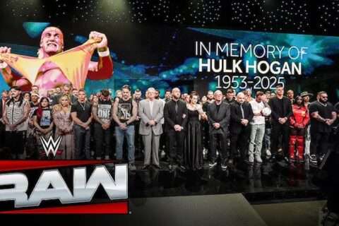 “羞辱？”—WWE粉丝对胡克·霍根最大的批评者在RAW致敬仪式上站在C位感到震惊和困惑！